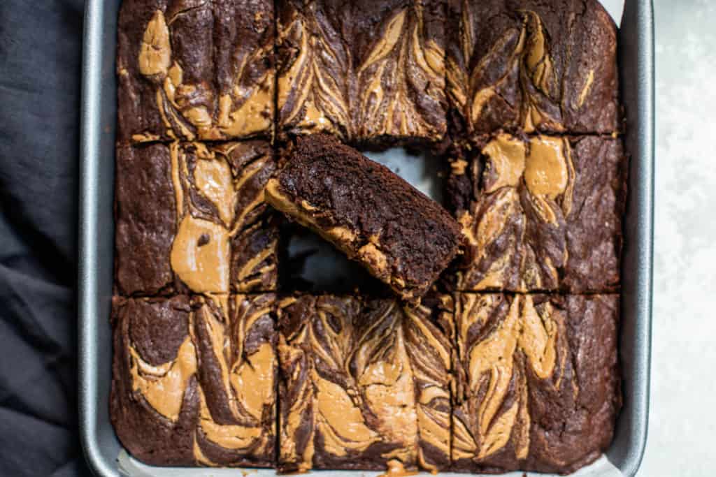 Rich, fudgy cakey brownies