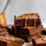 Brownies with salted caramel