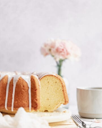 Cream Cheese Pound Cake Slice