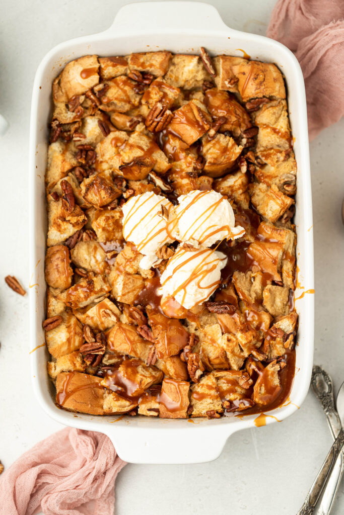 Caramel Pecan Bread Pudding