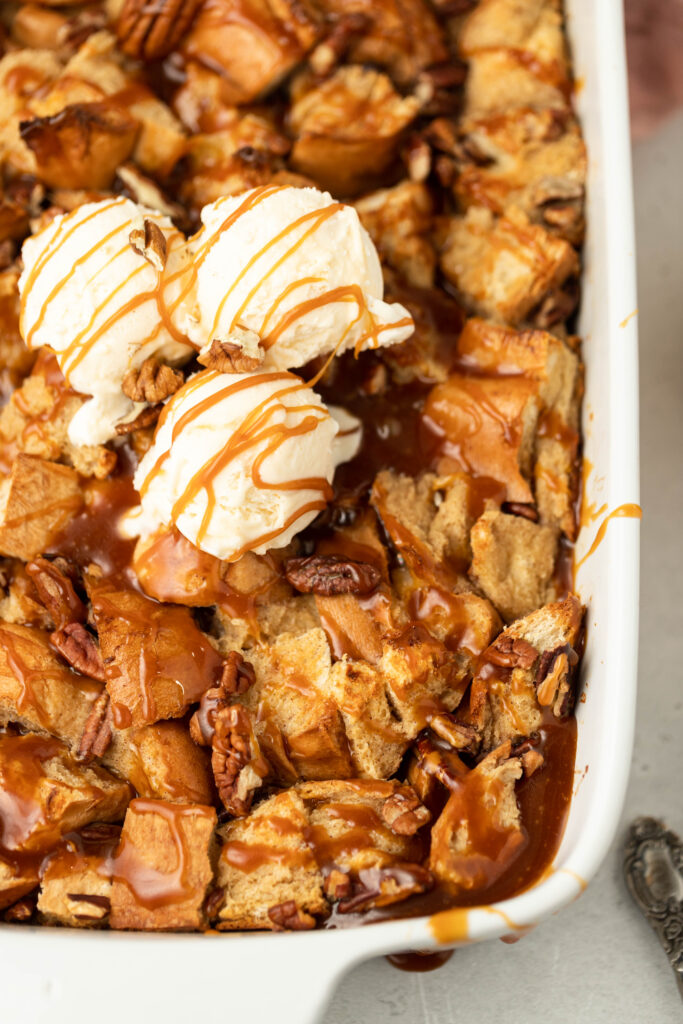 Caramel Pecan Bread Pudding